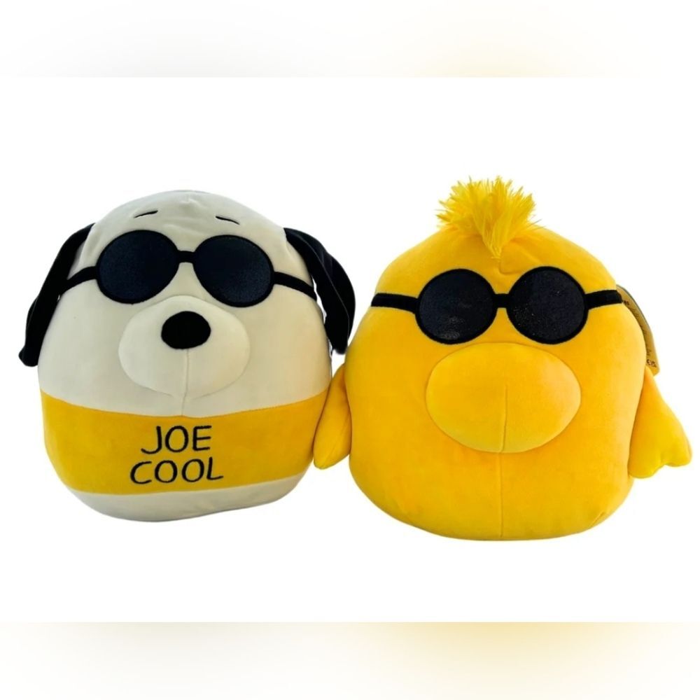 NWT Squishmallows 10" Snoopy Joe Cool + Woodstock Cool Peanuts, Set of 2 Plush